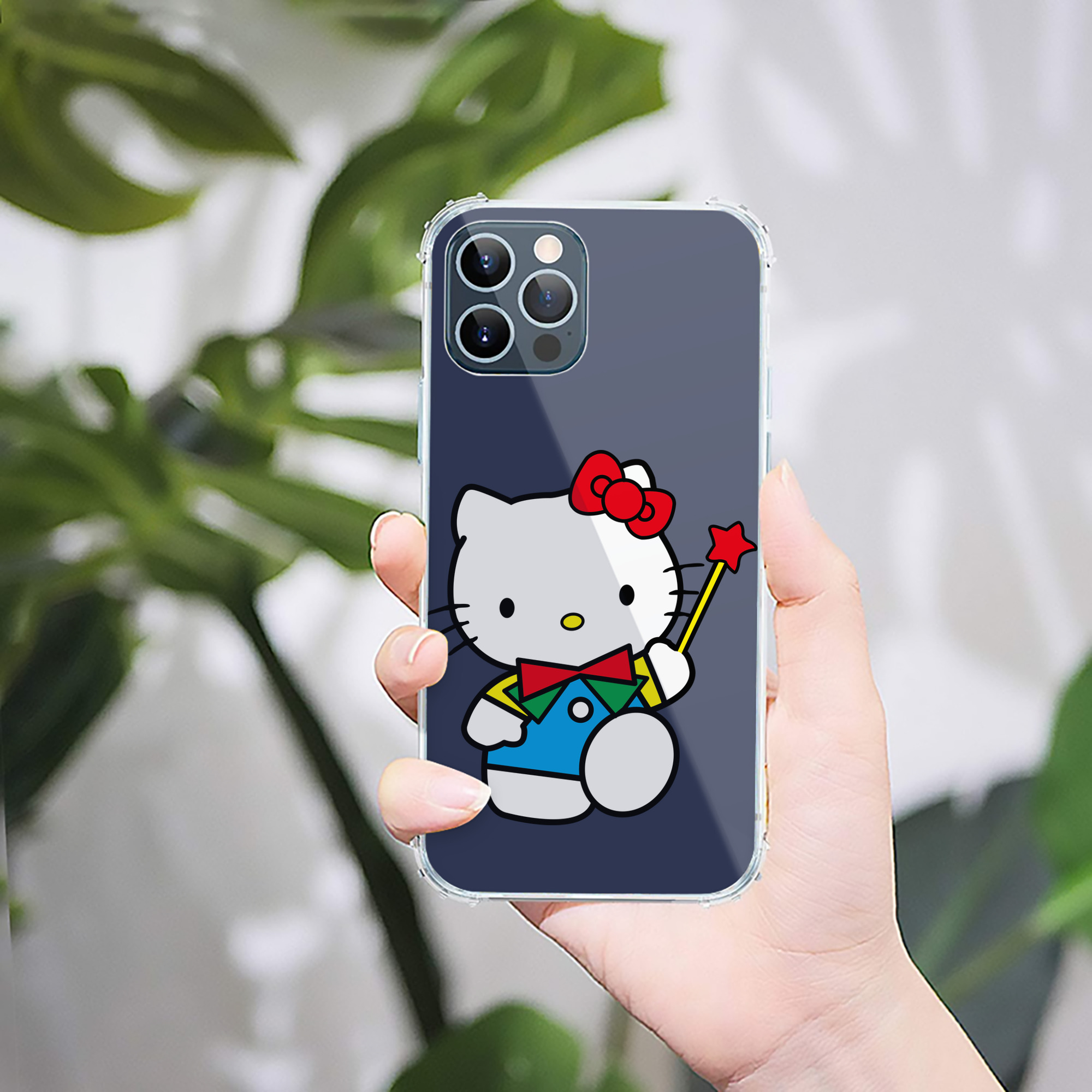 （画像用） Hello Kitty ハローキティ 【iPhone 12シリーズ対応】透明スマホケース（クリアソフトケース）